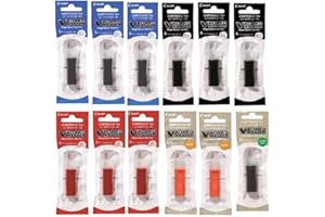 Recharges Pilot VBoard Master - Pour Tableau Blanc 12 Unités (3 Bleus, 3 Noirs, 3 Rouges, 2 Oranges et 1 Vert)