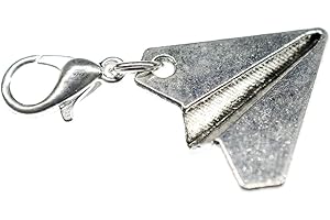 Miniblings Avion Avion en Papier Charm Avion en Papier Avion Style - Bijoux Fantaisie Fait Main argenté Pendentifs - breloque Pendentif - Pendentif pour Bracelet
