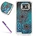 Produktbild Samsung Galaxy S7 Edge Hülle,Samsung Galaxy S7 Edge Case,Galaxy S7 Edge Hülle,EMAXELERS 3D Kreative Silber Blau Liquid Fließen Flüssig Transparent Bling Hart PC Hardcase Hüllen Case Cute Rosa Herz Löwenzahn Tier Blumen Muster Serie Dynamisch Treibsand Flüssige Fließend Glitzer Shiny Glanz Sparkle Clear Hart Plastik Tasche Kristall Handytasche Hülle Etui Case Cover Für Samsung Galaxy S7 Edge,Blue Liquid-Two Dandelions