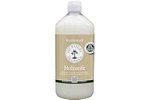 OLI NATURA ÖLE & WACHSE Savon pour bois Oli-Natura - 1 litre - Nettoyant pour surfaces en bois huilées et cirées - Nettoyage doux pour parquets, meubles en bois, escaliers