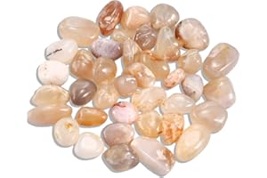 Aitsite 300g Sakura-Achat Pierre Pierres Thérapeutiques Polis Pierres Précieuses Pierres Naturelles Set Pierres de La Chance Cristaux de Guérison Pierres de Chakra Méditation Reiki Naturel