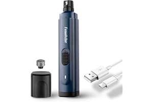 Fumeister Pet Nail Grinder for Dogs - Quiet 2-Speed Rechargeable Dog Nail Trimmer with Type-C Charging, Low Noise Paw Grooming for Dogs & Cats (Blue)