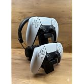 PS5 DualSense 2&rsquo; Gaming Arm and Headphone Stand Black Color | 3D Printing Stylish Vertical Holder (21.5x18x4 cm)