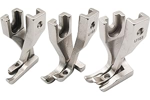 CKPSMS Marca -#KP-19070-3 3SET piede con cerniera a destra e sinistra, piede standard Compatibile con/sostituzione per JUKI Marca DU-141 DU-1181 CONSEW Marca 205RB Jack Marca H2+