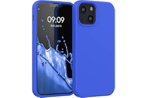 kwmobile 55877.134_m001781 Silikonowe etui z TPU kompatybilne z Apple iPhone 13 mini - etui smukłe etui na telefon z miękkim wykończeniem - bałtycki niebieski