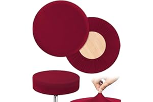 UYEOCO 2 Pezzi Copri Sgabello Rotondo/Rettangolare Copri Pouf da Bar Copriseduta Sedie Alta Elasticità Fodera per Sedia Lavabile Cuscino Copridivano Coprisgabello da Bar ( Color : 20@ , Size : 30-35cm/12-14i