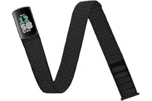 Chinber Nylon Sport Ankle/Arm Band Compatible with Fitbit Charge 6/5 Bands,Elastic Nylon Braided Arm Strap for Women Men