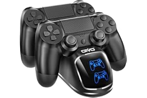 OIVO PlayStation 4 Controller Ladestation mit 1,8 Stunden Ladechip, PS4 Charger Dock Staion, für Sony PlayStation 4/PS4/Pro/PS4 Slim Controller