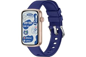 SHANG WING Orologio Smartwatch Donna Orologio Sport Fitness Cardiofrequenzimetro Ossigenazione del Sangue Conta Passi e Calorie Controllo Sonno Controllo fotocamera Previsioni Meteorologiche Blu