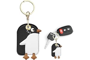 TOLMAIERTU Airtag Case Holder,Cute Leather Case for AirTag Keyring for Keys, Bags, Luggage,Pet Collars - Anti-Lost and Scratch-Resistant Design for Apple Air Tags