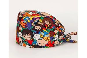 SORPRESA DENTAL Cappello da infermieristica per dentisti, infermieri, igienisti, assistenti, medici. Cuffia personaggi di magia, cuffia sanitaria comics.