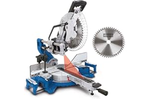 Scheppach Kapp-Zugsäge Gehrungssäge HM305SL mit Laser | XXL-Schnitthöhe max. 180mm | Schnittlänge 340mm | Beidseitig 48°neigbarer Sägekopf | 230V 2000W | Ø305mm Sägeblatt | Posaunenauszug & Softstart