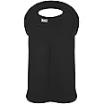 BUILT NY 2-Bottle Neoprene Wine/Water Bottle Tote, Black