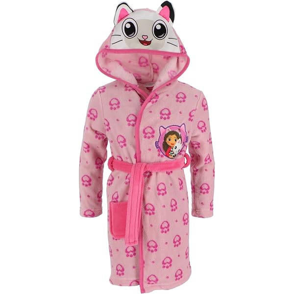 Gabby's Dollhouse Sweat à Capuche Pour Enfants | Couverture Polaire Douce Surdimensionnée | Robe De Détente à Capuche Gabby Fantaisie | Doublure à Capuche Sherpa | Cadeau Pour Filles | 2-4 Ans Lilas