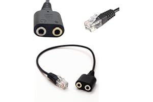 HUHANGGOD CentBest RJ9 a 3.5mm Femmina convertitore Adattatore PC Headset Cavo per Avaya 1600 9600 SNOM Yealink Telefoni