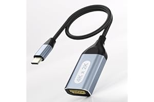 Hxwlo USB C to HDMI Adapter 4K Cable, Thunderbolt to HDMI Adapter, USB Type-C Converter for Laptop MacBook Pro/Air, iPhone16/15 Pro Max, Dell XPS, HP, Thinkpad, Surface, Etc.