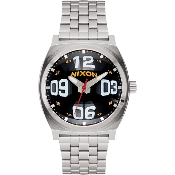 Nixon Time Teller Leather – Orologio Uomo Al Quarzo, Cinturino In Pelle Nera, Cassa 37mm