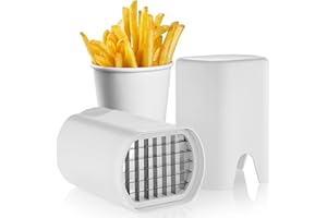 JISRKP Stainless Steel Chip Cutter & Chip Chop 2 in 1 Cutter - Heavy Duty Vegetable Slicer for Perfect Homemade Crisps and French Fries - Kitchen Gadget with Safety Handle