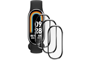 Pollachi Ochraniacz ekranu do Xiaomi Band 8 PMMA2, folia ze szkła hartowanego, ochrona ekranu, odporna na zarysowania, folia ochronna bez pęcherzyków powietrza, zaprojektowana dla zespołu 8 [3 sztuki]
