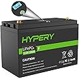 Smart 12V 100AH LiFePO4 Battery with LED Display Screen, Safety Switch and BMS, Perfect Lithium Battery for RVs, Golf Carts, Boats and Home Energy Storage