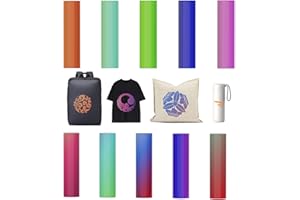 Creatorally Infusible Transfer Ink Sheets, 10 Stück 11x30 cm Unschmelzbare Transfer-Tintenblätter, Farb und Mustertransferfolie Sublimationstintenblatt für Personalisierte DIY (Gradient)