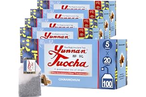 Yunnan Tuocha Zouji – Tuocha Te med Kanel – Avslappnande – 100 Påsar(5×20) – 200g -Ursprung Yunnan Garanti