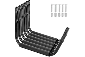 PiPaFox Crochets Robustes de Rangement Dans le Garage, Support de Kayak à Bras Jumbo de 15 Pouces, 6 Cintres de Canoë à Montage Mural