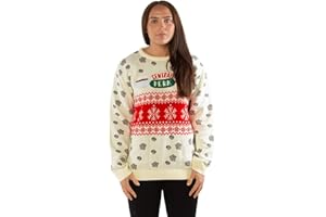 CUP OF TEES Official Friends Central Perk Cream Knitted Christmas Jumper