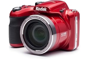 KODAK Pixpro AZ422 - Digitale Bridgekamera (20 MP, 42-facher optischer Zoom, HD-Video, 3"-LCD-Monitor) Rot