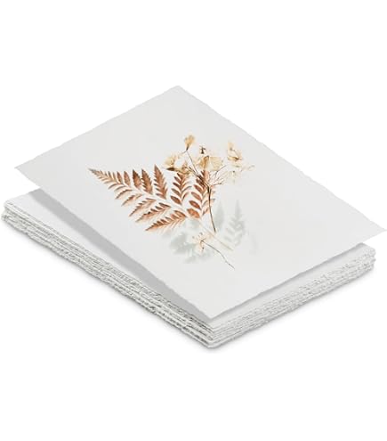 Handgeschöpftes Büttenpapier A5 - 10 Bogen 200g/m² Baumwolle