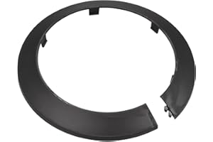 sourcing map Pipe Cover Decoration, 110mm PP Plastic Escutcheon Water Pipe Drain Line Cover Black 2pcs