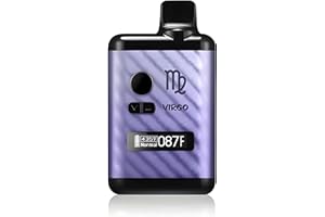 FOXFIVES Virgo Portable Dry Herb Vaporizer for Aromatherapy Ceramic Heating Chamber, OLED Display Precision Temp Control, USB-C Fast Charging, 1300mAh Battery Nicotine Free Empty Device (Purple)