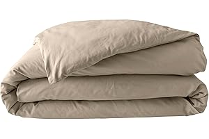 Douceur d'Intérieur Funda nórdica (240 x 220 cm) Percaline Arena Percal, Algodón Percal