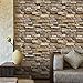 Price comparison product image Wall Decor, Toamen 3D Wall Paper Brick Stone Rustic Effect Self-adhesive Wall Sticker Home Decor, 45 * 100cm (45 * 100cm, #1)