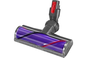 AiLomey Cabezal de Cepillo para Dyson V7, V8, V10, V11, V15, Cabezal de Cepillado Motorizado de Accionamiento Directo, Recambio de Cabezal de Cepillo Apto para Alfombras y Suelos Duros