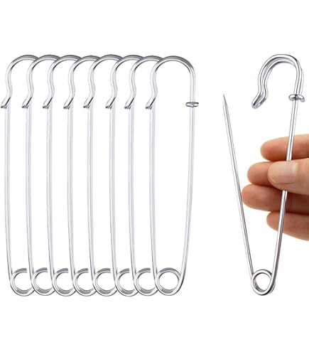 280 Epingles A Nourrice, 6 Tailles Épingle A Nourrice, Pin De Sécurité Résistantes à La Rouille Avec Boîte, Petit Grande Épingles De Sûreté Pour Vêtements, Artisanat,Couture,Argent,19/22/28/32/38/45mm