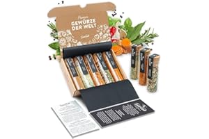 ‎TIMBER TASTE TIMBER TASTE® 5 Gewürze aus aller Welt - Seltene Gewürze Geschenkset Frauen & Männer - Gewürzset Weihnachten Geschenke Set Männer & Frauen - Geschenke Set Gewürz für Papa -Geschenkset Weihnachten