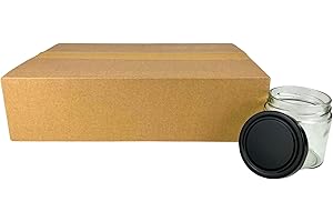 BIENEN SCHMIDT 52x DEEP Twist Off Honigglas 500 g Rundglas Gläser für Honig Deckelfarbe Schwarz