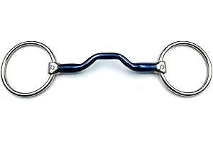 ON TIME TRADER ENGLAND OTTE Ported Blue Sweet Iron Loose Ring Snaffle Bit Horse Bit (5")