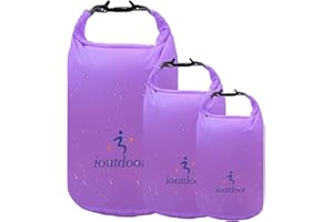 IOUTDOOR Set di 3 sacchetti impermeabili leggeri da 2 l, 5 l, 10 l, per mantenere l'attrezzatura asciutta e asciutta, piccoli sacchetti a compressione per kayak, rafting e trekking, nuoto, campeggio, sci, vela, snowboard