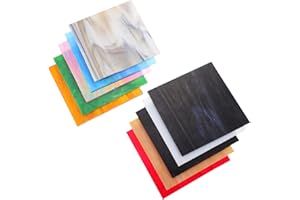 EXCEART 10pièces Verre Mosaïque Vitrail Transparent Pour Décoration Maison Église Fête Carreaux Verre À Texture Ondulée Pour Projets Créatifs