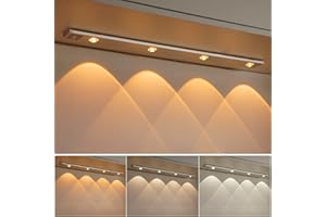 imodomio Dimmbar Lampe mit Bewegungsmelder Innen, 1500mAh Led Unterbauleuchte Küche, 60CM LED-Schrankbeleuchtung für Waschküche, Innenbereich, Camping, Weinkühler, Theke