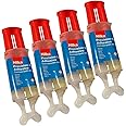 (Pack of 4) Hilka 2 Part Epoxy Resin Syringe Precision Hard Setting Adhesive Glue