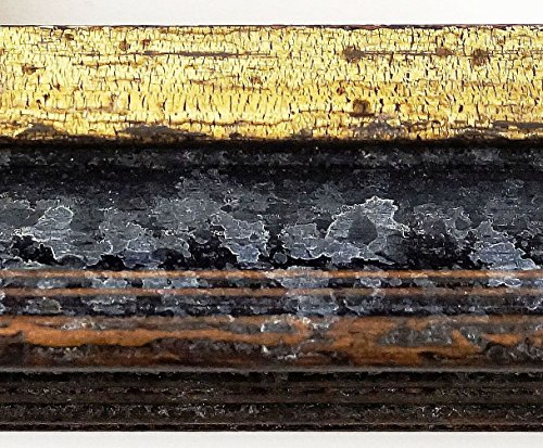 Spiegel Wandspiegel Badspiegel Flurspiegel Garderobenspiegel – Über 200 Größen – Trento Schwarz Gold 5,4 – Außenmaß des Spiegels 30 x 80 – Wunschmaße auf Anfrage – Antik, Barock - 2