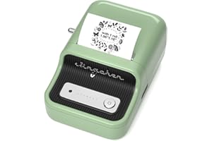Etikettiermaschine mit 1 Rolle kostenlosem Klebeband NIIMBOT B21 Vintage 50mm Breite Business Thermo Label Drucker Etikett Writer für Home Office Organisation kommerzielle Nutzung (Grün)