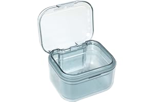 Disnace Etui na protezę dentystyczną, uchwyt na protezę dentystyczną z 3 warstwami pudełko na protezę dentystyczną uchwyt na protezę zębów pojemnik na protezę zębów z koszem do czyszczenia zębów