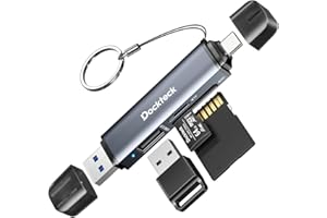 SD Card Reader, Dockteck USB3.0 A/M&C/M to TF/SD3.0 2 IN 1 Card Reader, High Speed Memory Stick Reader Multity-Slot OTG Reader for UHS-I SD/Micro SD/SDHC/SDXC/MMC