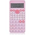 EooCoo Scientific Calculator, Two-Line Display, Slim and Portable,Suitable for School and Business,Pink