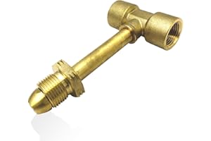 INTERGAS 3-Way Propane POL Tee Connector – Heavy-Duty Brass LPG Gas Manifold Splitter for BBQ, Camping, Heaters & Outdoor Appliances (Extended)