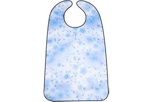 Morcheiong Bavaglino per adulti per donne e uomini, lavabile e riutilizzabile, per anziani che mangiano con raccogli briciole opzionale